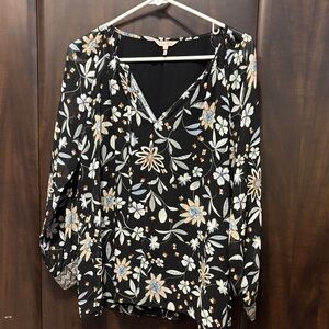 Floral Black Women's Top